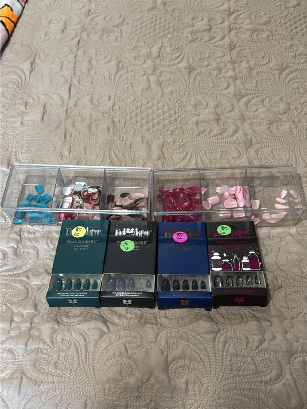 Revlon Nail Dashes Press-On Nails - Assorted Teal, Black, Blue, Pink